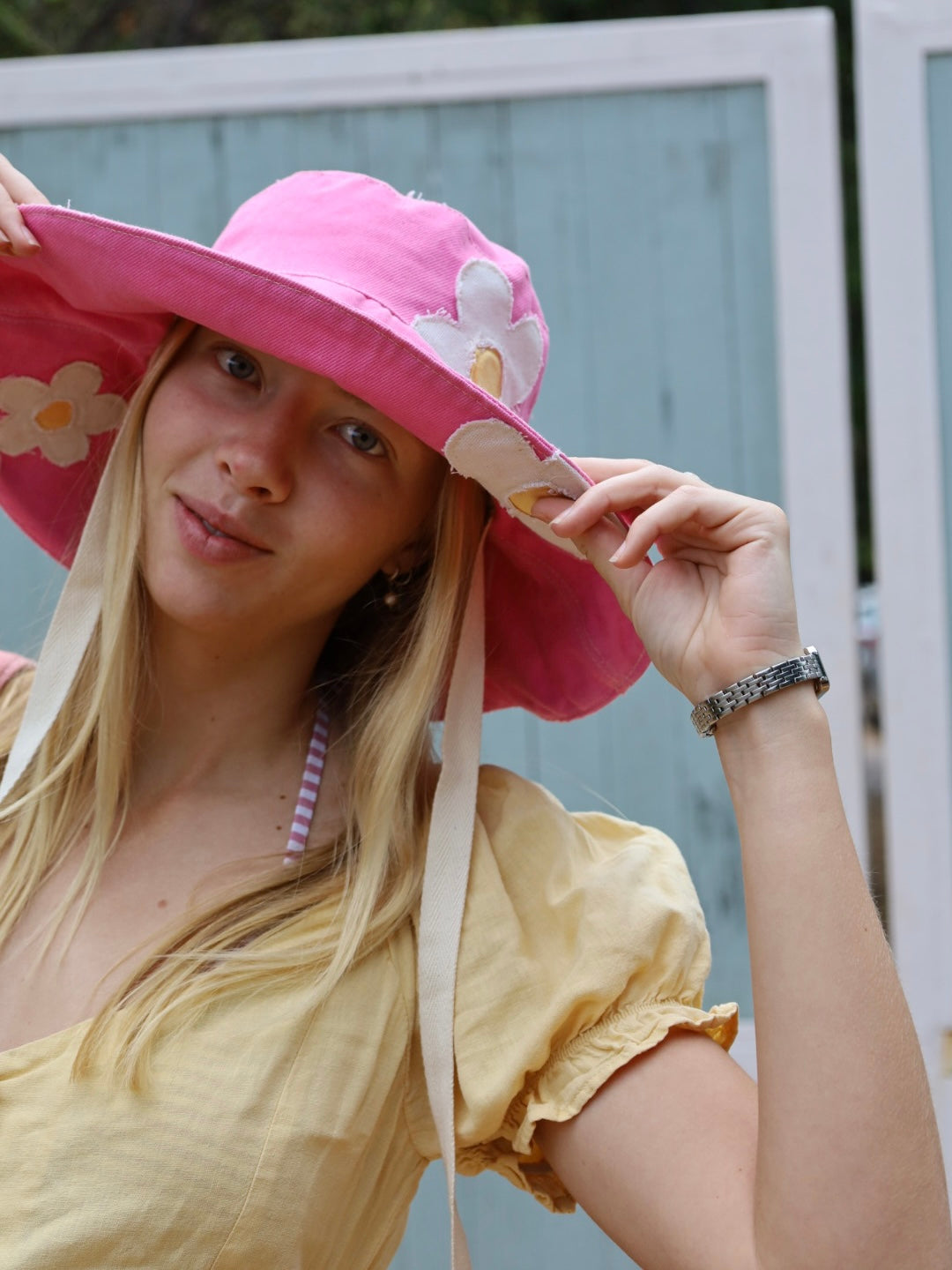 Raspberry Pop Sun hat
