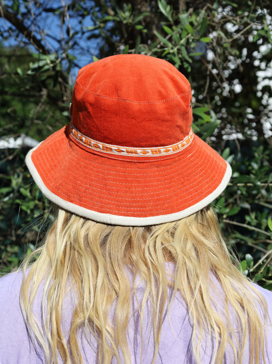 Tangerine Corduroy Surf Hat