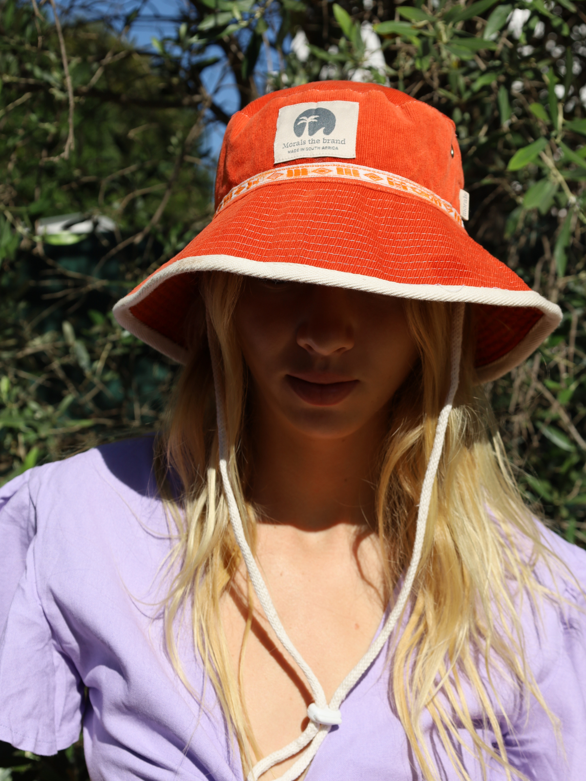 Tangerine Corduroy Surf Hat