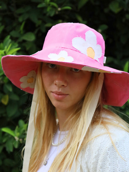 Raspberry Pop Sun hat