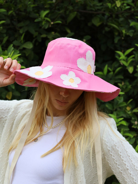 Raspberry Pop Sun hat