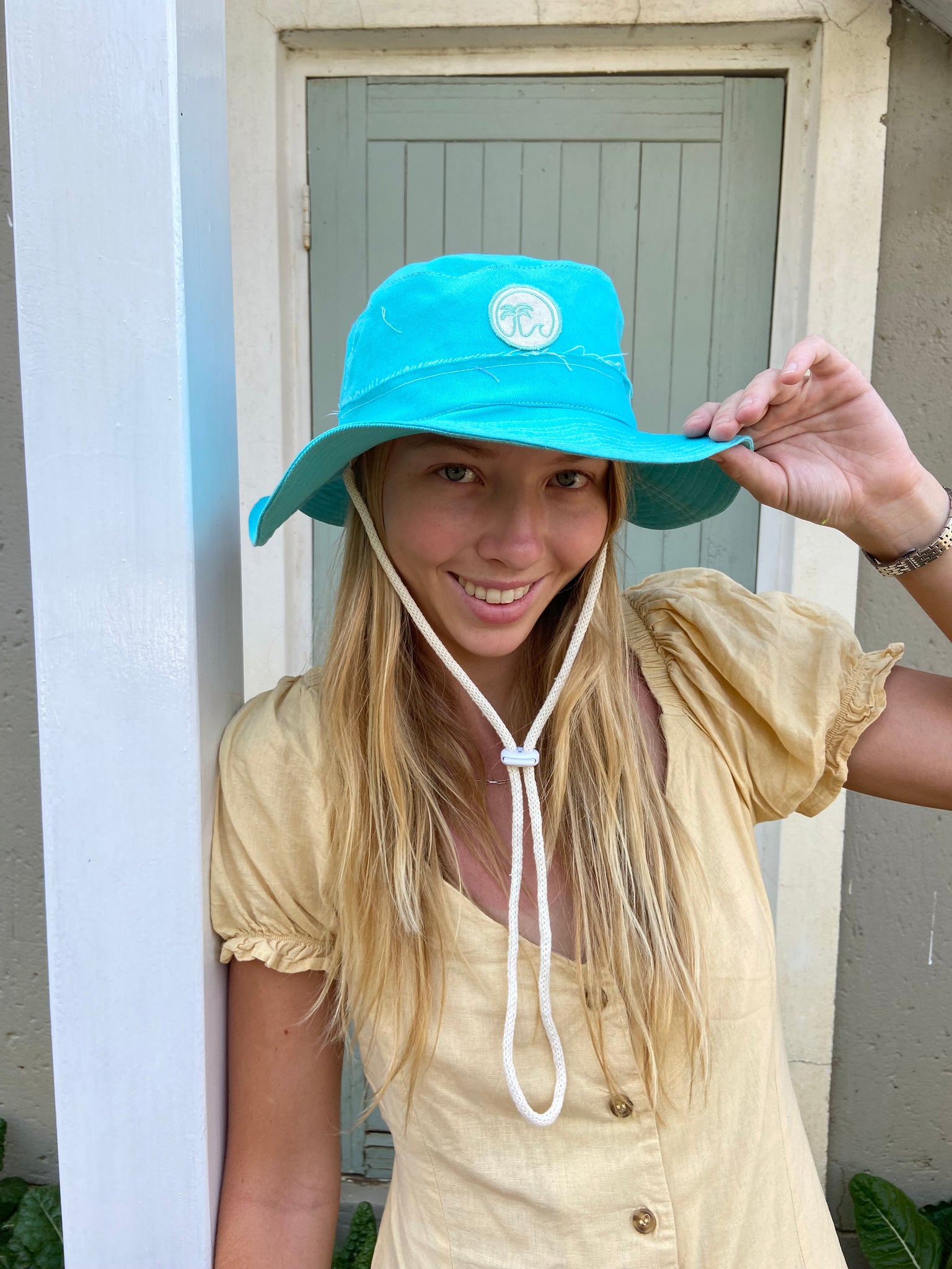 Turquoise Patch Hat