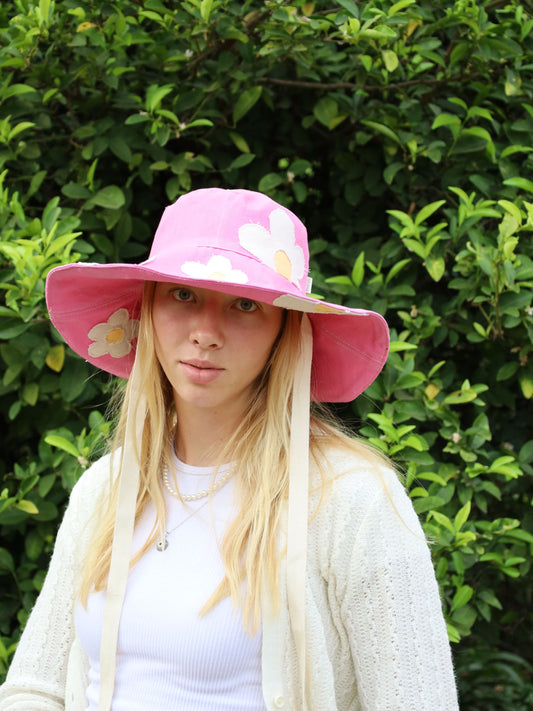 Raspberry Pop Sun hat
