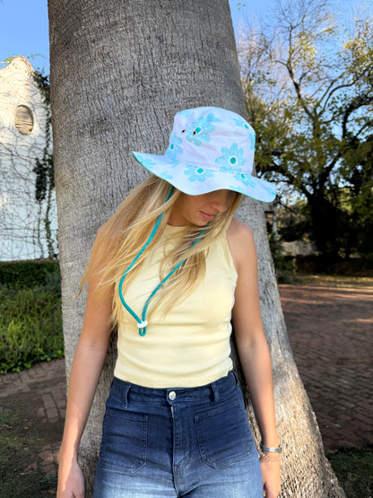 Floral hat made by morals the brand