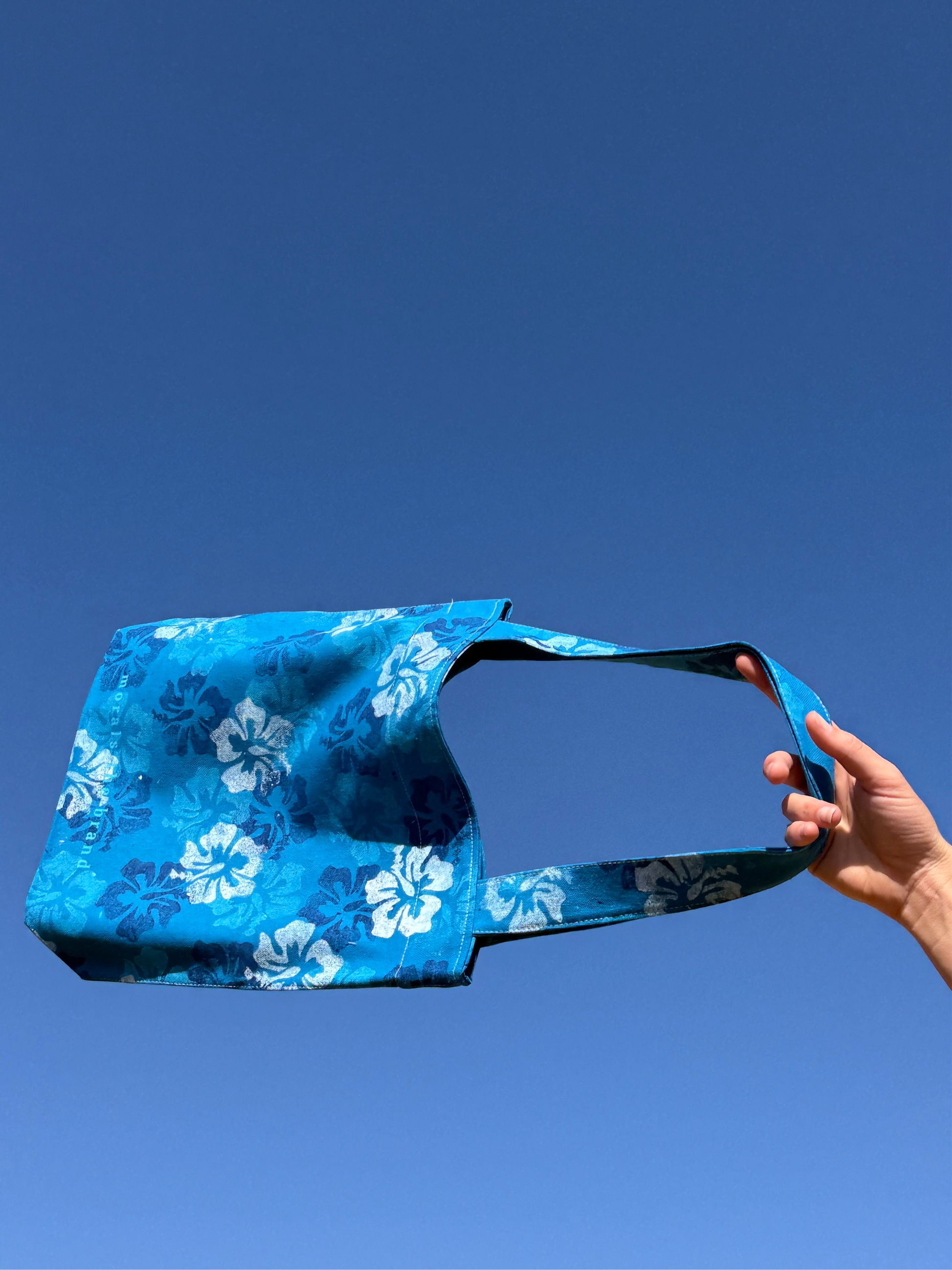 Hand printed morals the brand tote bag