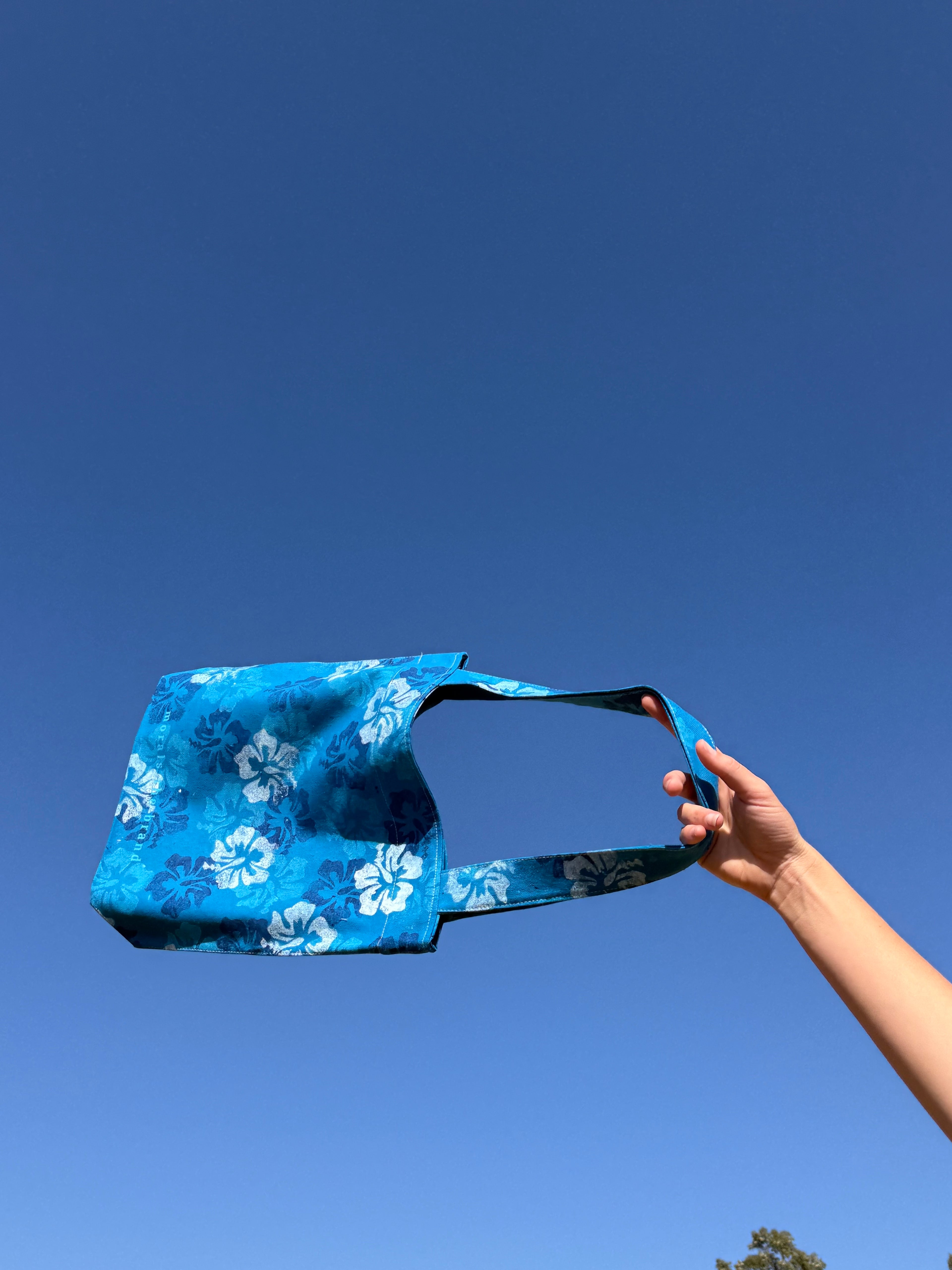 Morals the brand hand printed tote bag