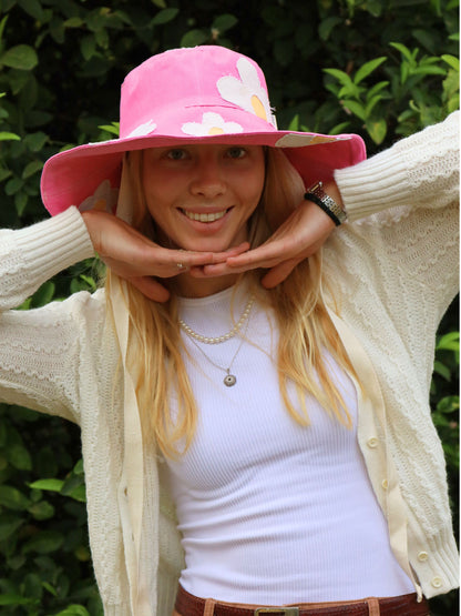 Raspberry Pop Sun hat