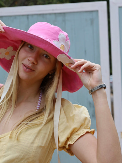 Raspberry Pop Sun hat