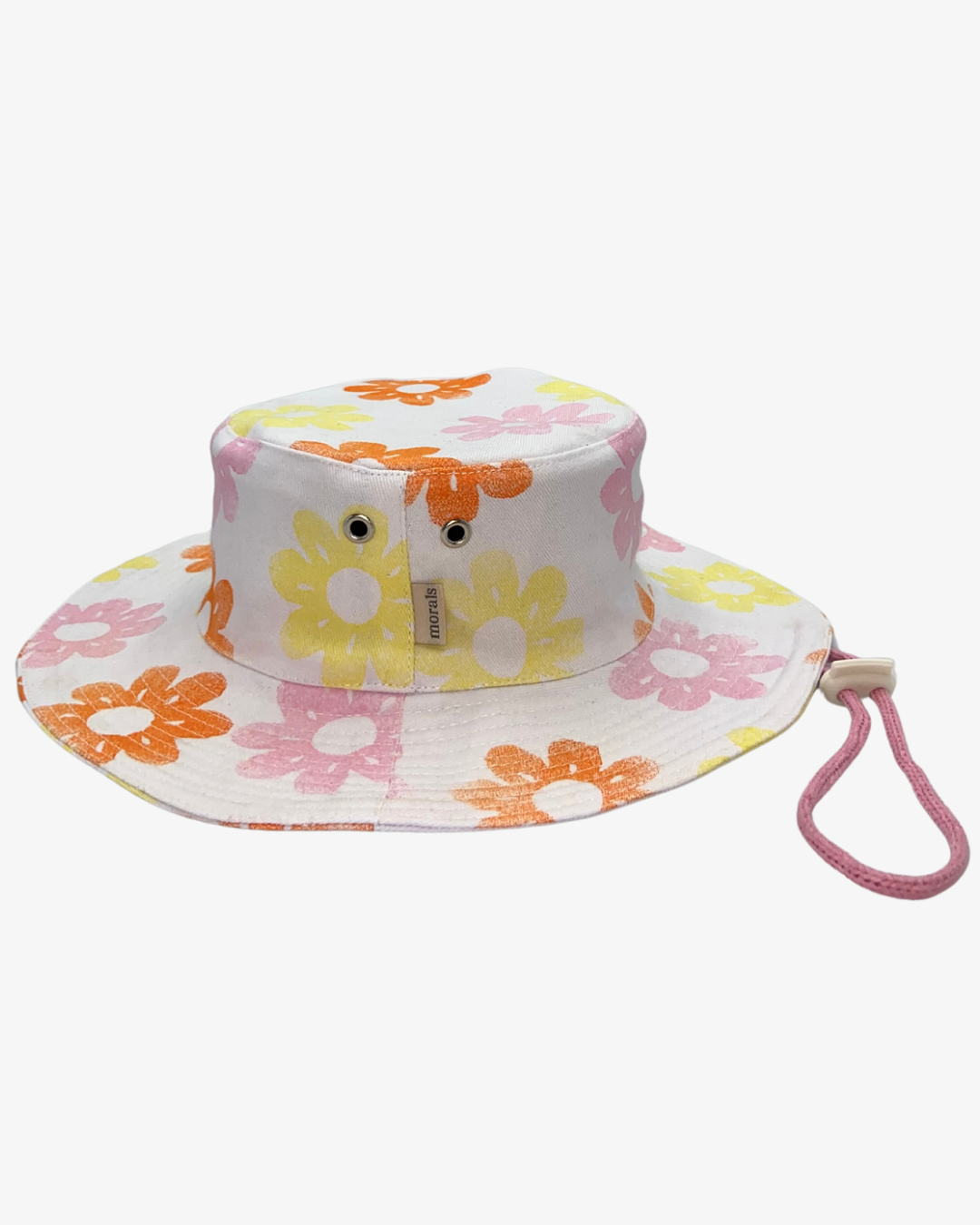 Handmade kids hat with flowers
