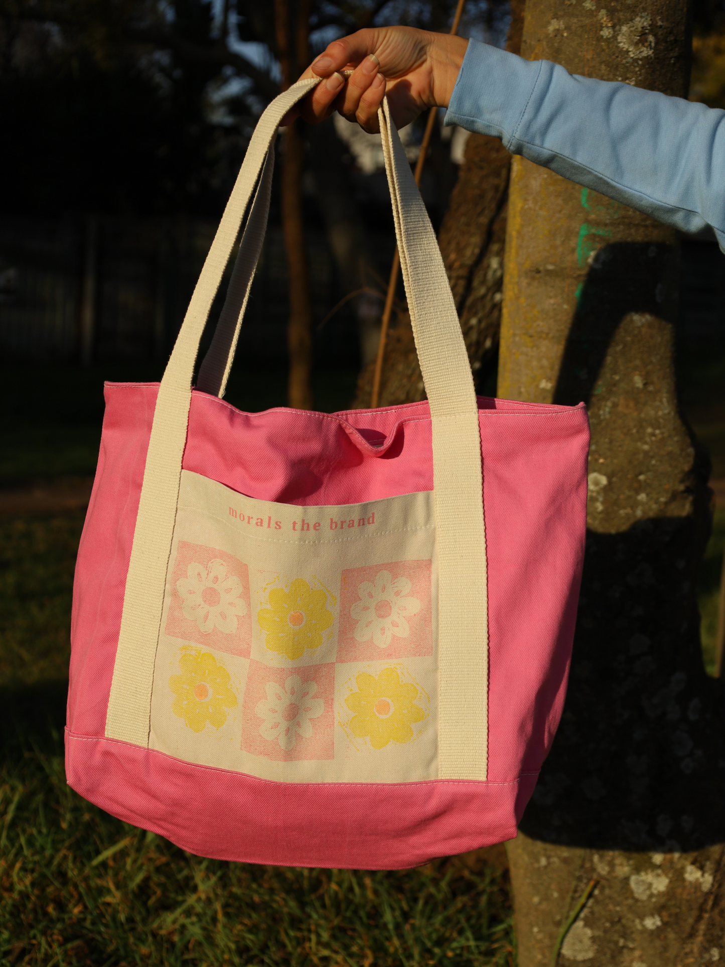Raspberry Bloom Beach Bag