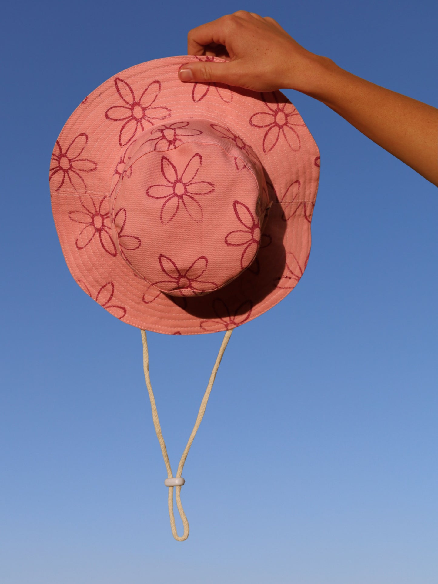 Morals the brand kids fishermen hat with pink daisys