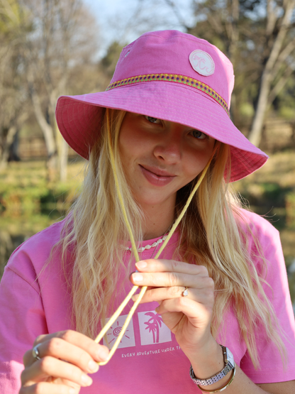 Raspberry Surf Hat
