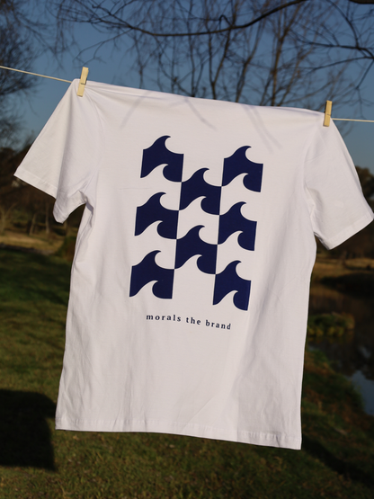 Wave Tee in Denim
