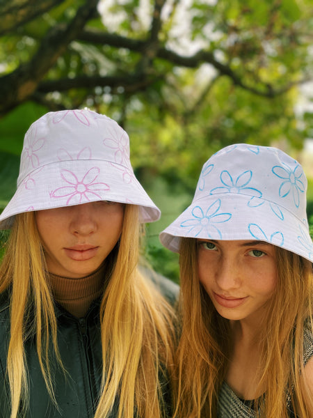 Sky Blue Daisy Bucket Hat