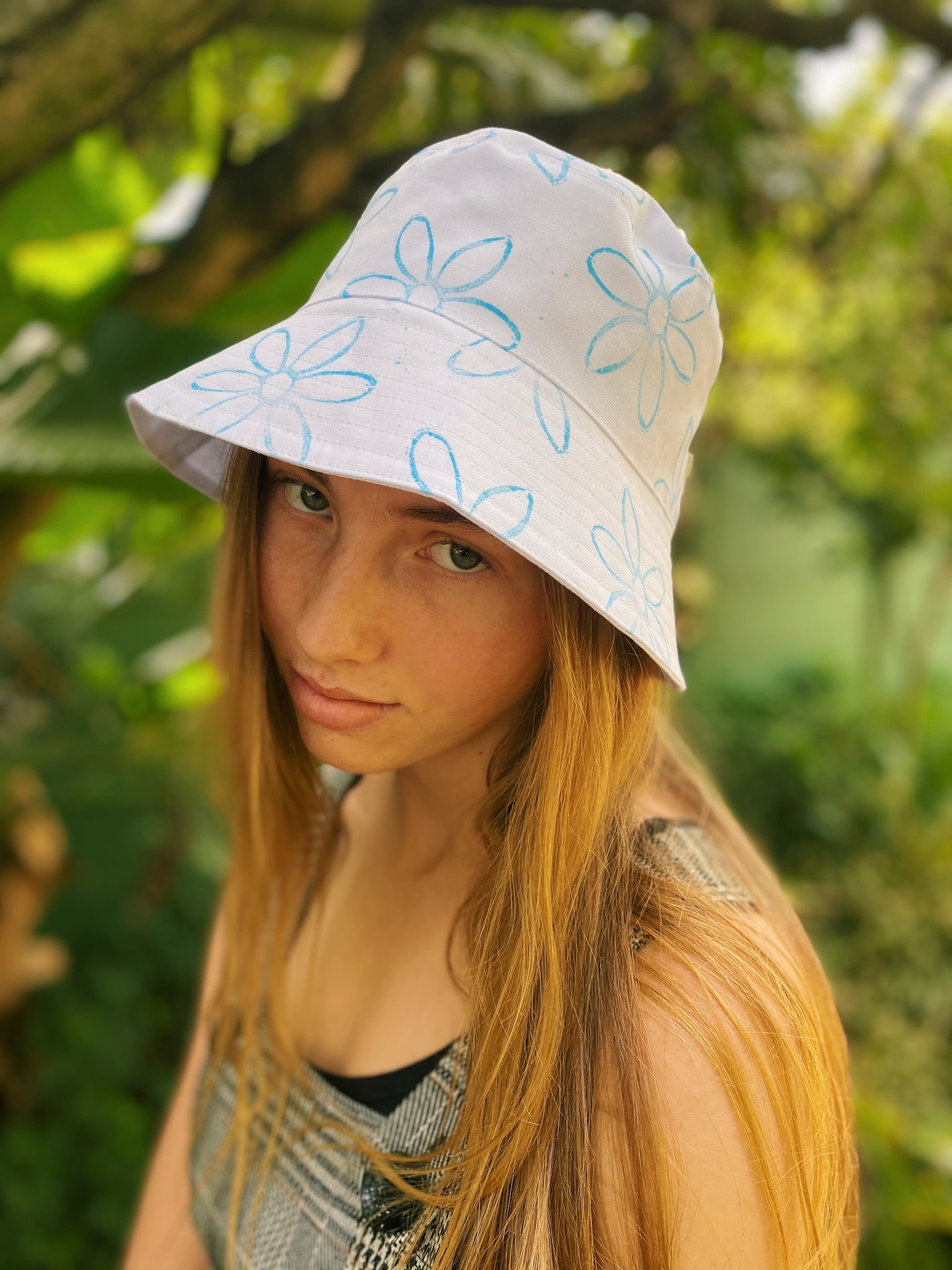 Sky Blue Daisy Bucket Hat